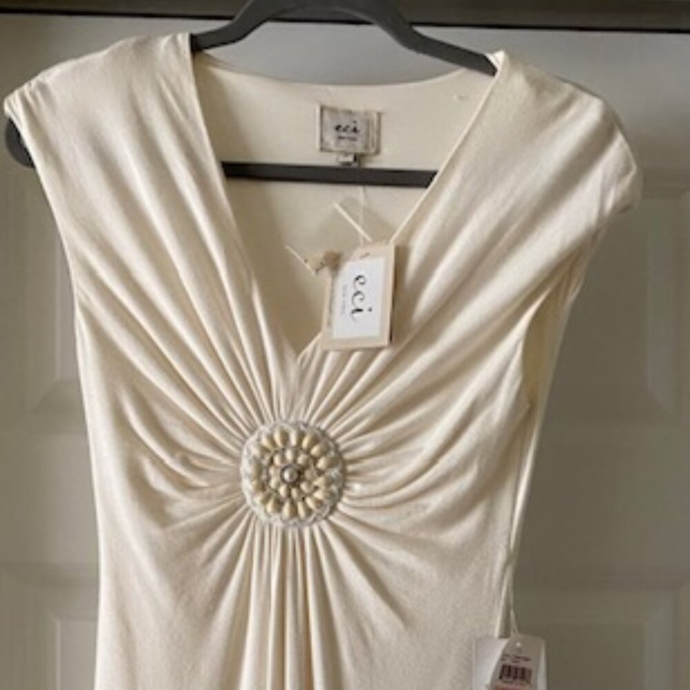 Beautiful beaded cream dress